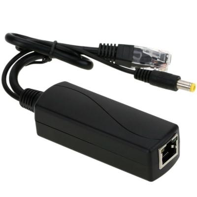 Cina Trasmissione di rete Black PoE Splitter Cable Adapter IEEE802.3af 12V DC per telecamera IP in vendita