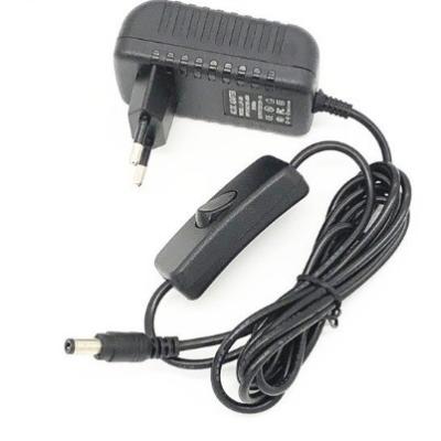 China C-Power CCTV Switch Power Adapter 12V 1A 12V 2A with On/Off Switch Plug In Connection for sale