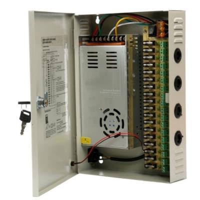 China Single Output 20A 12V 1110V 220V AC DC 18 Channels Aluminum Housing Power Supply Box for sale