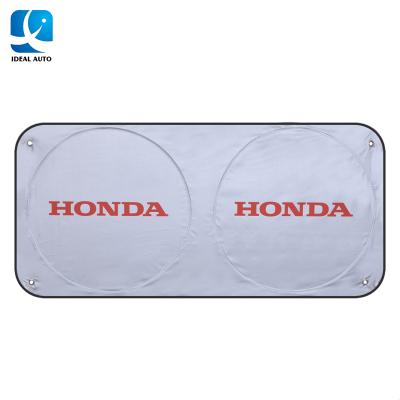 China Lowering Car Front Sunshade Temperatures Polyester Double Circle Sunshade Car Interior Material for sale