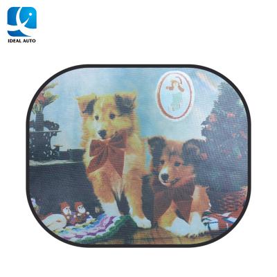 China Lowering Car Interior Temperatures Foldable Cartoon Car Sun Shade Static Cling Side Window Car Sunshade 19*13 INCH for sale