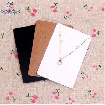 China Kraft paper fashion custom printed logo earrings jewelry display card paper necklace and ring for sale