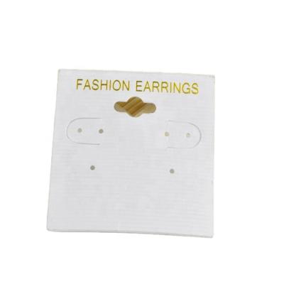 China Jewelry packaging wholesale custom cheap gold foil logo earring plastic cards for ladies, wedding, birthday for sale