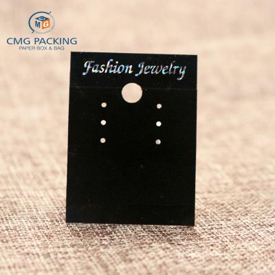 China Custom Wholesale Plastic Printing White Black White Necklace Logo Earring Custom Card Board for sale