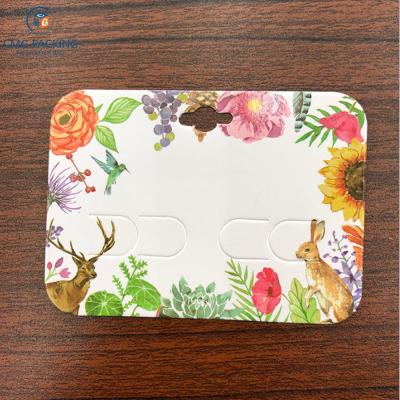 China White card logo customization wholesale logo printing accessories hair clip card disply for sale