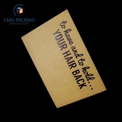 China Custom hair band display card Kraft jewelry display card hair band card with hot stamping logo for sale