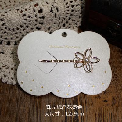 China Wholesale custom hair clip display card hair bow hair clip display card with logo printed for sale