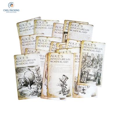 China New Vintage Style Europe Alice's Adventure In Wonderland Postcard Set Greeting Card Christmas Gift for sale