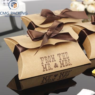 China Recycled Materials Wholesale Kraft Paper Boxes Lie Shaped Paper Craft Wedding Candy Box Gifts Romantic Gift Boxes for sale