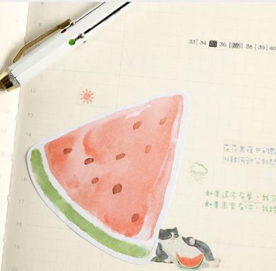 China Mini Watermelon Pad Sticky Notes Landmark Gift Stationery for sale