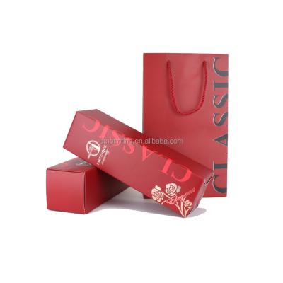 China Recycled Materials Wholesale Cheap High Quality Custom Printed Wine Packaging Paper Box for sale