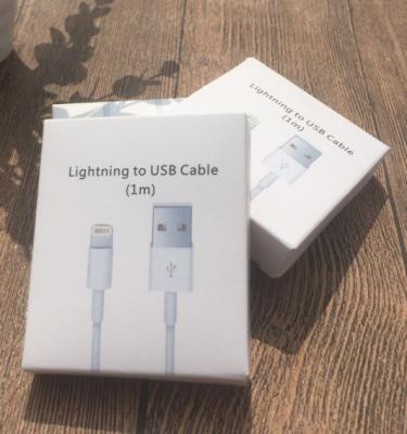 China Handmade Custom Lightning in USB Charger Cable Mobile Phone Adapter Charger Paper Box for sale