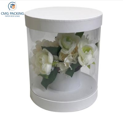 China Custom Recyclable Transparent PVC Florist Flower Gift Box Wedding Wrapping Decoration Favors Gift For Guests Christmas Souvenirs Paper for sale