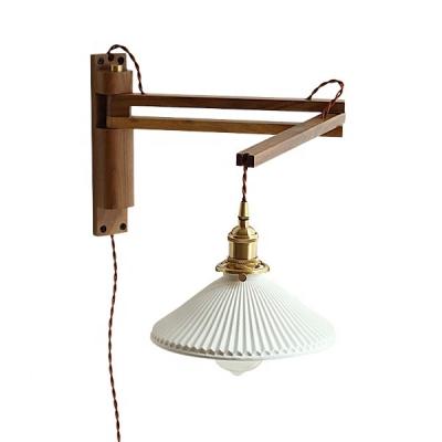 China Coastal Hot Sale Industrial Ceramic Wall Lamp Adjustable Wood Light for sale