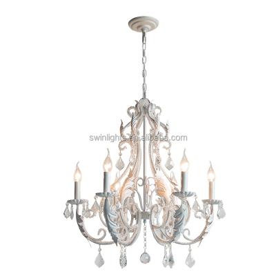 China Iron Contemporary Superior Modern White Crystal Living Room Lamp Sale Crystal Chandelier for sale