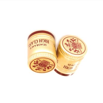 China 21*24 Wine Pilfer Proof Aluminum Screw Lid Cap Ropp Metal Aluminum Cap for sale