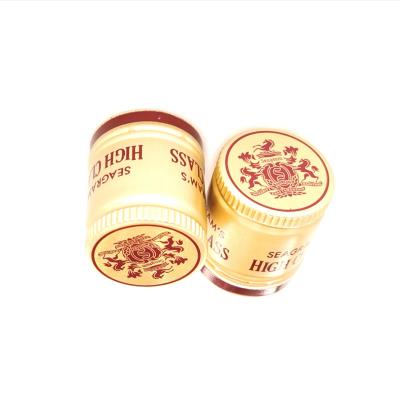 China Pilfer Metal Foil Shrink Proof Wine Caps For Printing Thermal Packing Sealing Lid Sleeves for sale