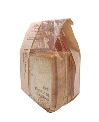 China Custom print toast the paper packaging food grade bread paper bags with clear window en venta