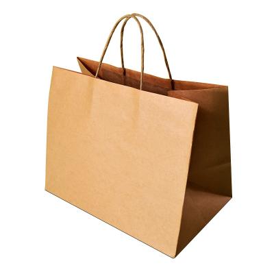 Cina Wholesale Brown Kraft Handle Twisted Paper Bags Eco Friendly Customized Shopping Gift Bag Packaging in vendita