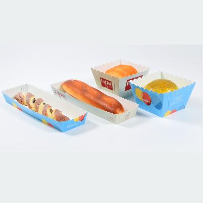 中国 Snacks Boat Box Shape Kraft Paper Container For Fast Food Paper Tray 販売のため