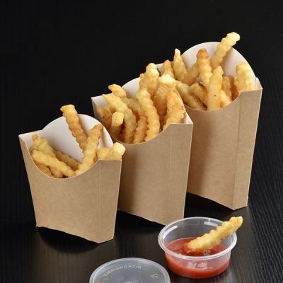 China Custom Logo Fast Food Takeout Paper Boxes For French Fries Box Fast Food Paper Packaging Box for sale