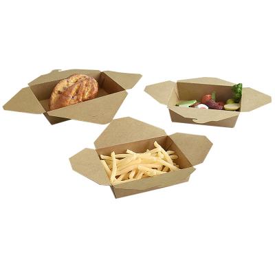 China Kraft Lunch Meal Food Take Out Paper Box Containers for Restaurant Catering Parties Container for sale