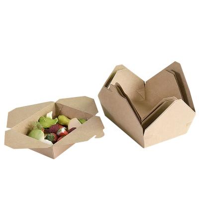 China Top quality disposable customized size Eco friendly cheap price paper lunch box take out container for sale