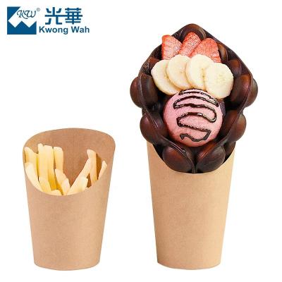 Китай Disposable Food Grade Disposable Bubble Waffle Paper Cup For Packaging Ice-cream Waffle продается