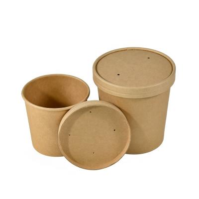 중국 Disposable Custom Printing Food Packaging Container Kraft Paper Bowl 판매용