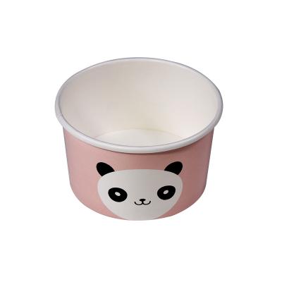 중국 Ready printing panda image cute paper bowl for ice cream loading 판매용