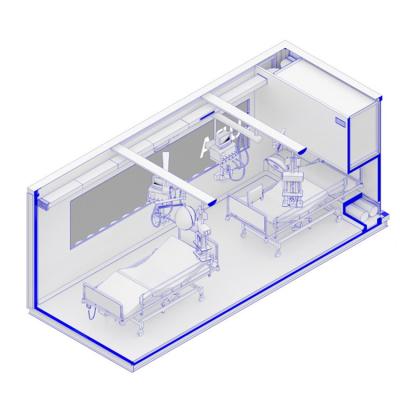 China Negative Pressure Prefab Modular Isolation Hospital Container Clean Room for sale