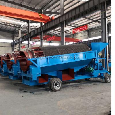 China heavy duty mobile gold trommel washing machine gold trommel wash alluvial washing plant for sale