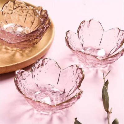 China Luxury Flower Ceramic Dish Seasoning Dipping Bowl Sakura Ceramic Plate Dishes Cherry Blossoms Trinket Sauce Dish For Kitchen for sale