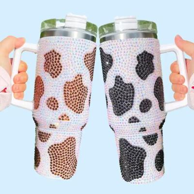 China PORTABLE Lanson new bling 30oz 40oz sublimationstainless steel travel mug thermos travel coffee mug 40oz wide mug for sale