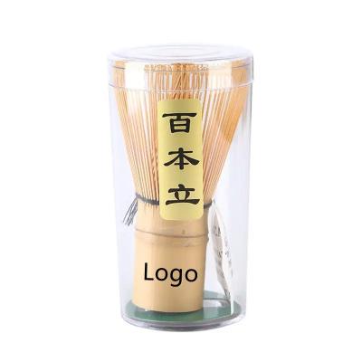 China Sustainable OEM Japanese ceremony Natural Handmade 100 prongs Bamboo Matcha Tea Whisk Chasen for Matcha for sale