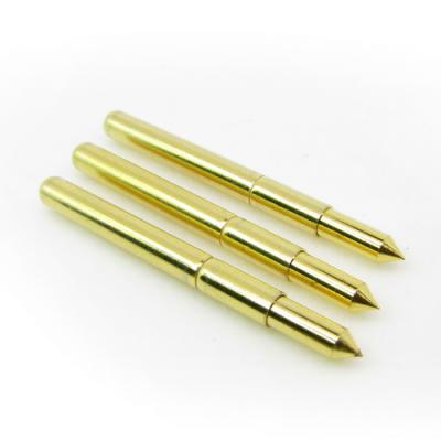 China Plunger - Gold Plated Brass Probe Pogo Pin Coppy Spring Contact Probes PCB Testing Pin for sale