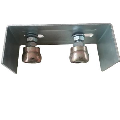 China Manufacturer Supplied Modern Galvanized Steel Guide Bracket With Steel Roller for sale