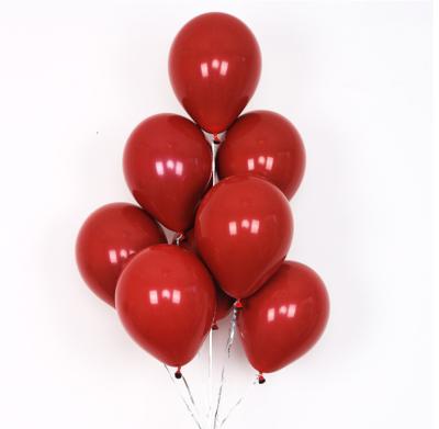 China High quality EN71 standard wedding party decoration  garnet red color double layer latex balloons for sale