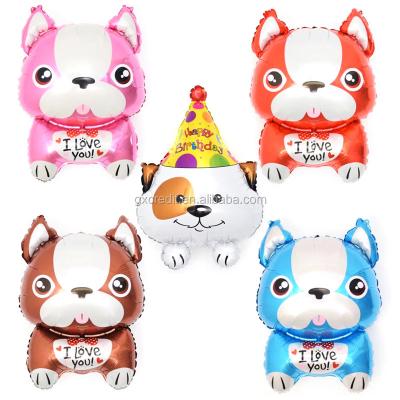 China Wholesale inflatable cartoon animal dog helium foil balloons for theme party decoration for sale