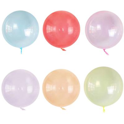 China wedding birthday party 18inch TPU highly clear  transparent crystal Bobo Balloons for sale