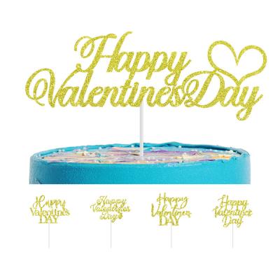 China party decoration  paper  Happy Valentine's Day cake topper for sale