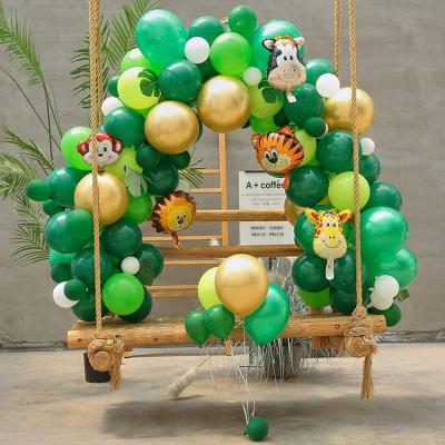 China Jungle Safari Theme Party Balloon Garland  Animal Balloons with  Palm Leaves for kids birthday Baby Shower decoration for sale