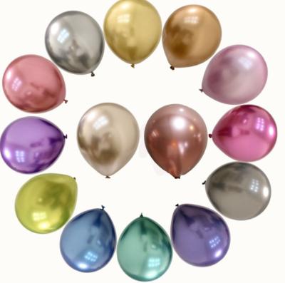 China Wholesale high quality 12 inch chrome  champagne gold rose gold silver color latex helium balloons for birthday  wedding for sale