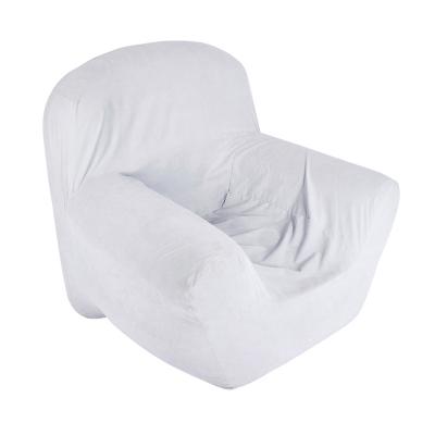 China Foldable New Arrival Kids Adults Ultra White Foldable Lazy Couch Bean Bag Chair PVC Fabric Inflatable Sofa for Outdoor or Living Room for sale