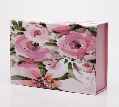 China Recyclable Premium Rigid Pink Magnetic Closure Printed Folding Box Flat Pack Cardboard Gift Packaging Box For Tissue for sale