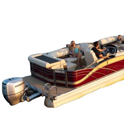 China 2023 New Luxury Aluminum Pontoon Boat Aluminum Part With Motor for sale