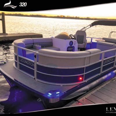 China New design excursion boat luxury full welded luxury aluminum float tube aluminum pontoon boat with CE certification for sale