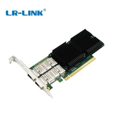 China LR-LINK 100G Server Adapter PCIe x16 Dual-ports 100G QSFP28 Ethernet Network Server Adapter for sale