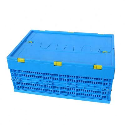 China Blue Outdoor Collapsible Foldable Mesh Duty Folding Plastic Crate China Supplier Square Heavy for sale