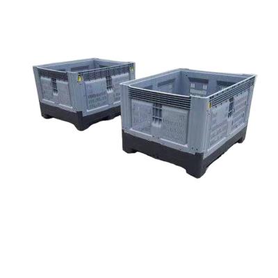 China Folable Plastic Collapsible Plastic Pallet Box Fruit Bins Mesh Pallet Box for sale